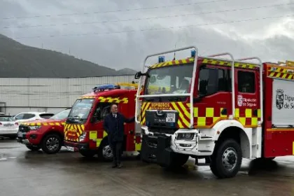 Recepción camiones de bomberos