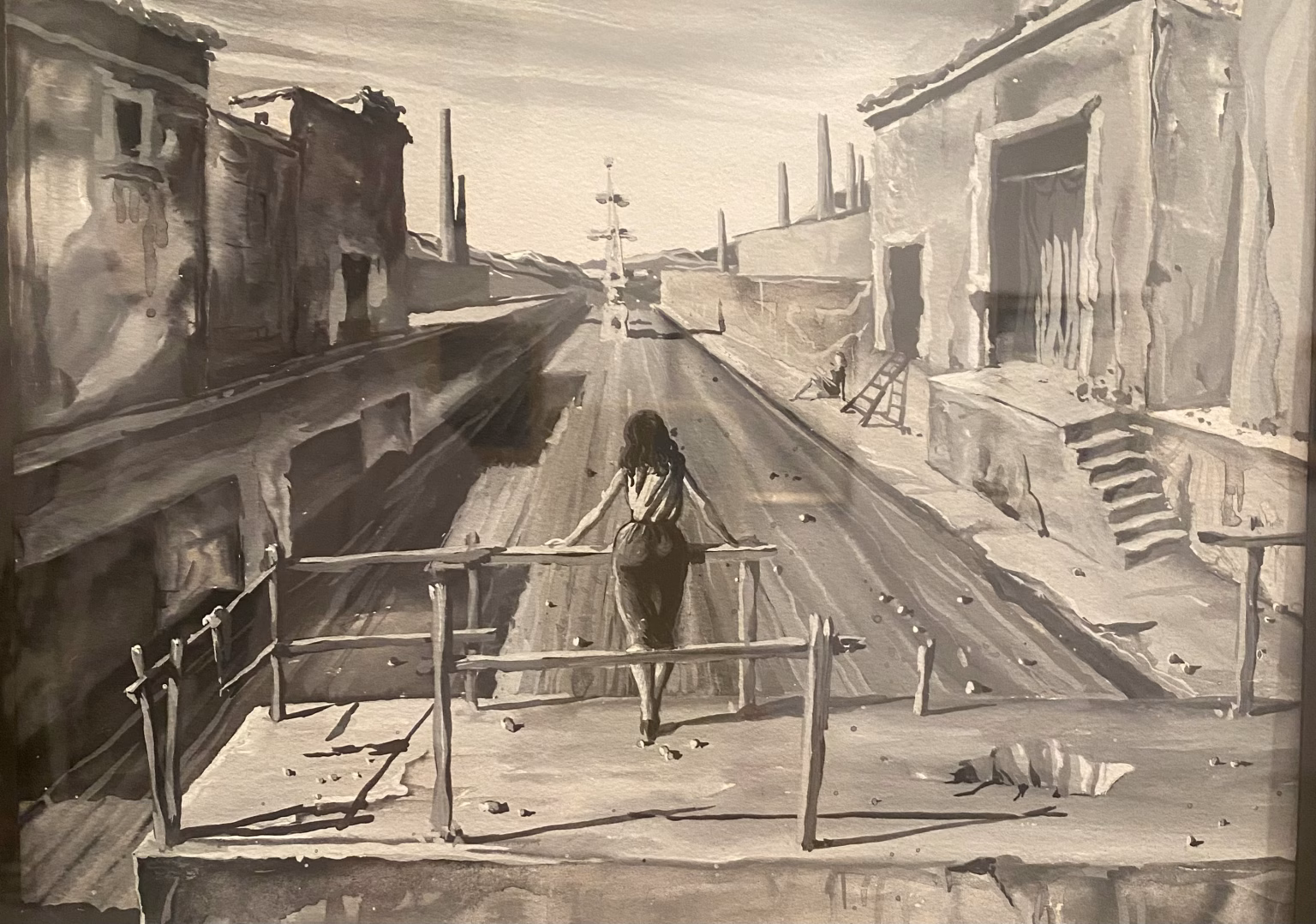 La obra "Calle mexicana", realizada en París en 1952, por Capuletti. Foto: Social24Horas