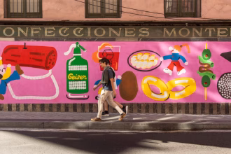 Mural de Sara Marcos, en el Ephemera Phestival de 2023. Foto: CreArt 3.0