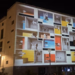 La obra visual "Vecinos", de Lara de la Puente (presentada en el último festival de arte urbano Ephemera): collage de historias que reflexionaban sobre la tensión entre soledad y comunidad. Foto: Social24Horas