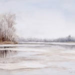 "Estampa invernal", de Pati Duque, es una de las obras que forman parte de la exposición colectiva "La mirada del agua"