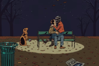 Ilustración incluida en el cartel del Foro de la Cultura, obra de Joaquín Reyes