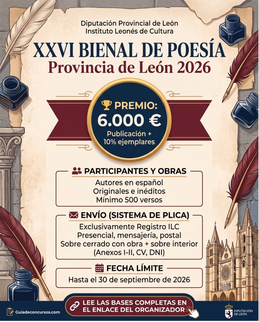 XXVI Bienal de Poesía Provincia de León 2026