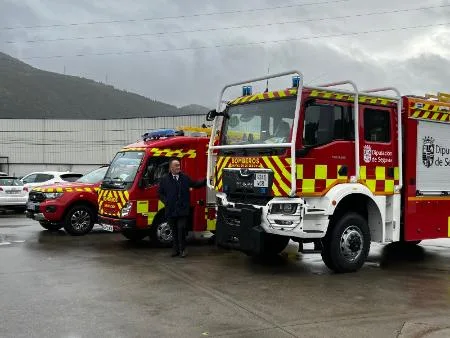 Recepción camiones de bomberos