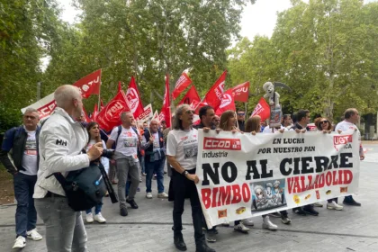 Manifestación contra el cierre de la planta de Bimbo en Valladolid. 05/10/24. Foto: Social24Horas