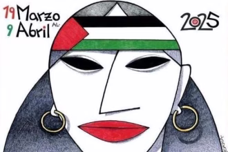 El artista Manuel Sierra firma el cartel de las XI Jornadas Valladolid con Palestina