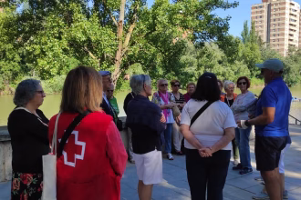 La ribera del río Pisuerga es una de las primeras rutas organizadas en este mes de julio. Foto: Cruz Roja en Valladolid