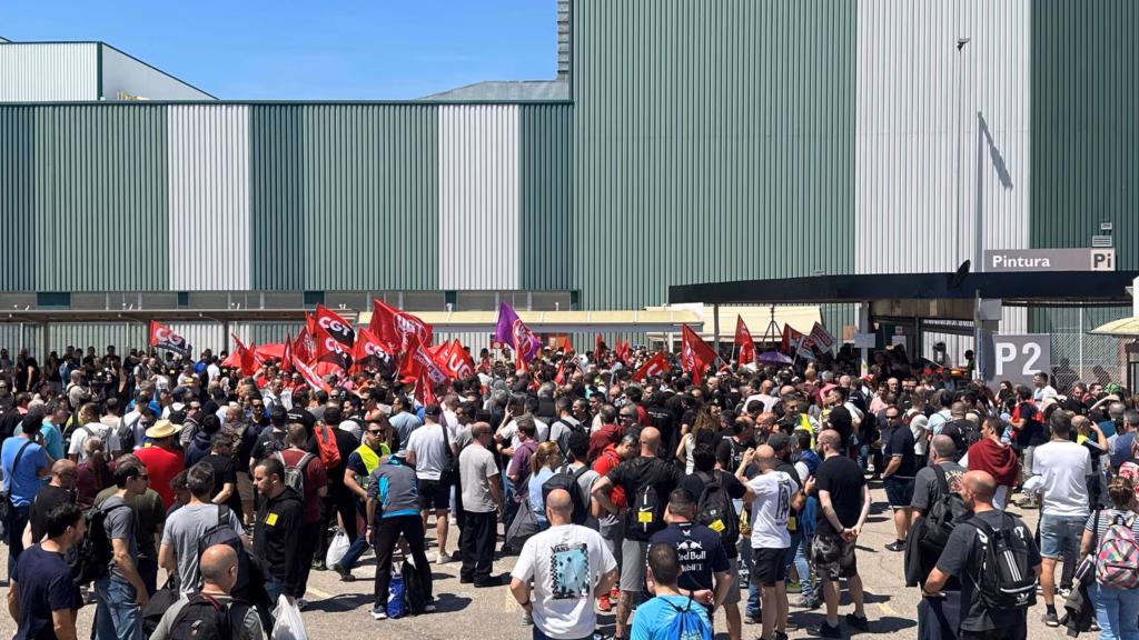 Movilizaciones en la planta de Renault en Palencia. Foto: CGT Renault