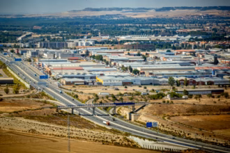 Imagen aérea del Polígono de San Cristóbal, en Valladolid. Foto: Asociación Polígono de San Cristóbal