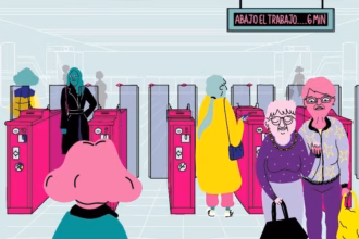 Una de las viñetas de la novela gráfica "Manos de pobre"