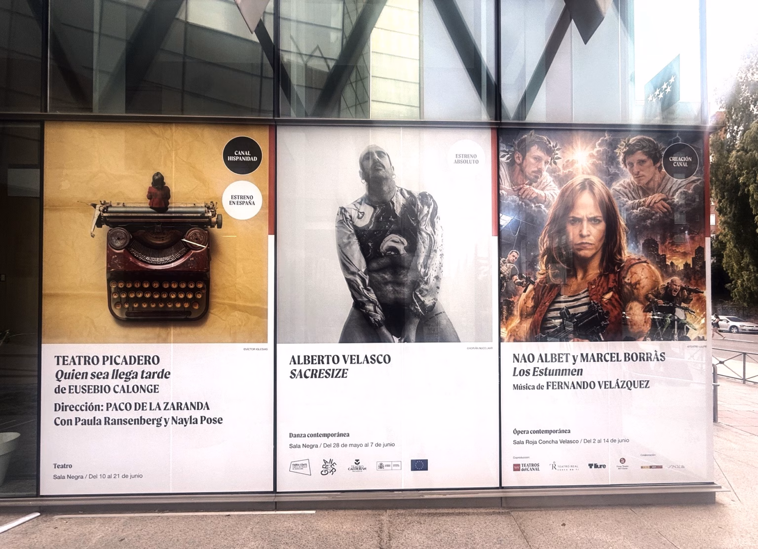 Una de las fachadas de los Teatros del Canal, en Madrid. Foto: Social24Horas
