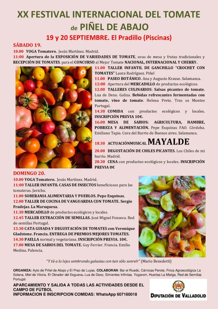 Cartel de la XX Feria del Tomate de Piñel de Abajo. Foto: El Prao de Luyas