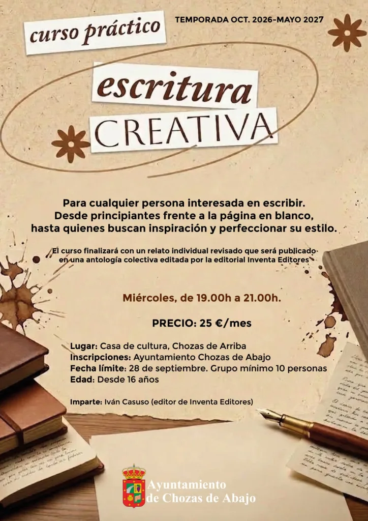Curso Escritura creativa Chozas de Abajo