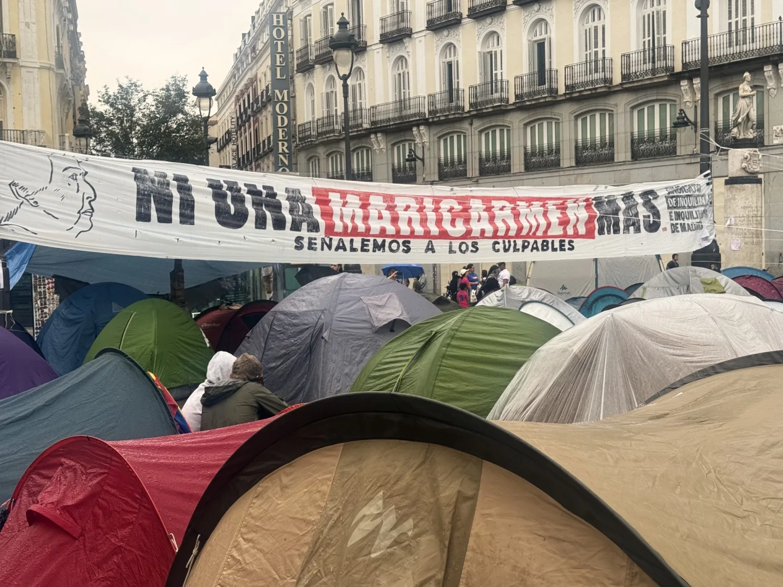 Acampada en la Puerta del Sol (Madrid). Foto: Social24Horas