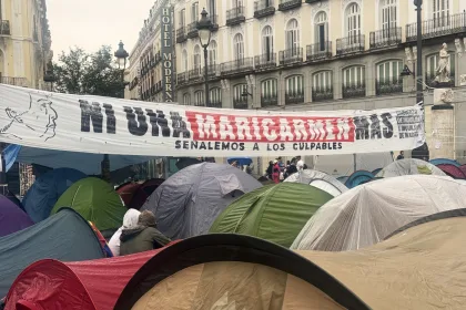 Acampada en la Puerta del Sol (Madrid). Foto: Social24Horas