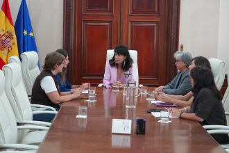 La Coordinadora de Mujeres de Valladolid se ha reunido este martes con la ministra Ana Redondo. Foto: Ministerio de Igualdad