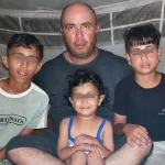 Nader, Anwar, Youssef y Lina, una de las familia palestinas con las que colabora Hope Palestina. Foto: Hope Palestina