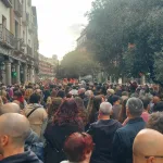 Manifestantes en el centro de Valladolid. Foto: S.F.L.
