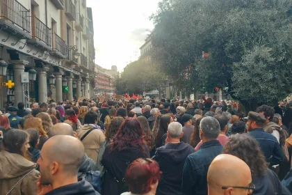 Manifestantes en el centro de Valladolid. Foto: S.F.L.